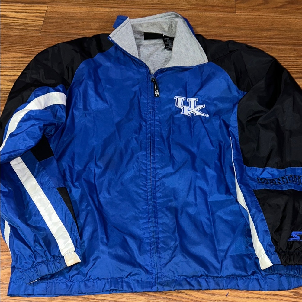 Vintage 90s UK Kentucky Wildcats‎ Starter Windbreaker Jacket Nylon Men's Med